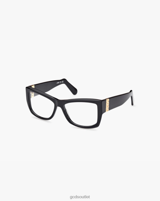 Men GCDS GD5017 Cat-eye Eyeglasses Black 0FVX277