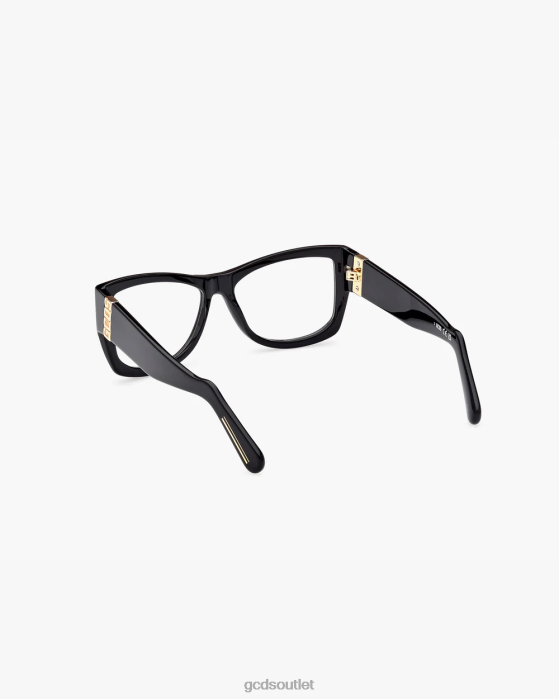 Men GCDS GD5017 Cat-eye Eyeglasses Black 0FVX277
