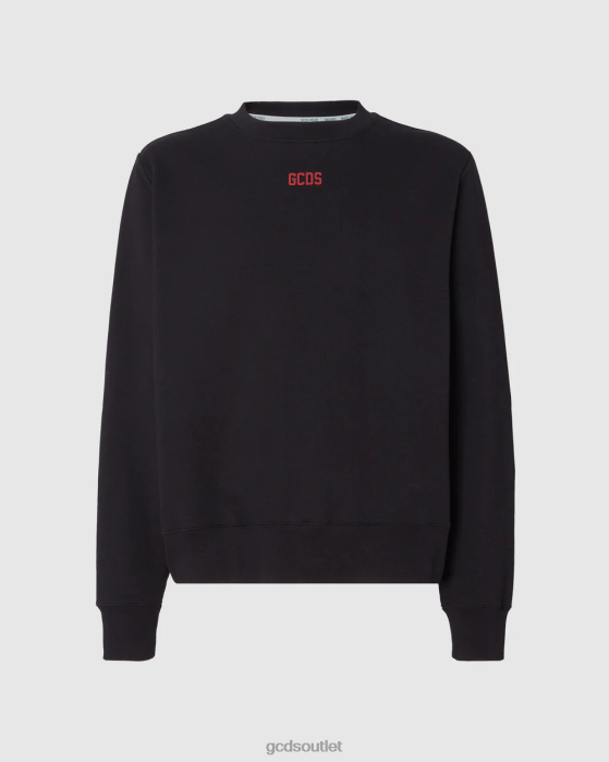 Men GCDS Eco logo regular crewneck Black 0FVX69