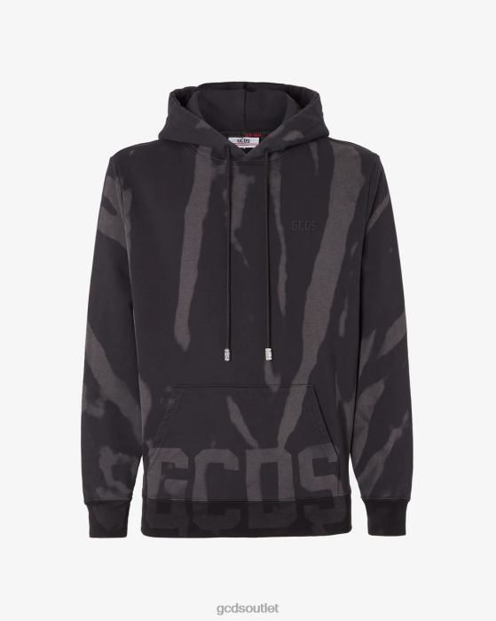 Men GCDS Low Band Printed Regular Hoodie Black 0FVX64