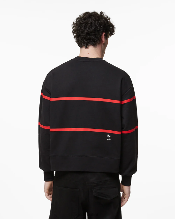 Men GCDS Low Logo Band Regular Crewneck Black 0FVX57
