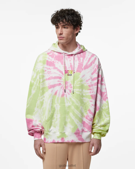 Men GCDS Tie Dye Oversized Hoodie Multicolor 0FVX63