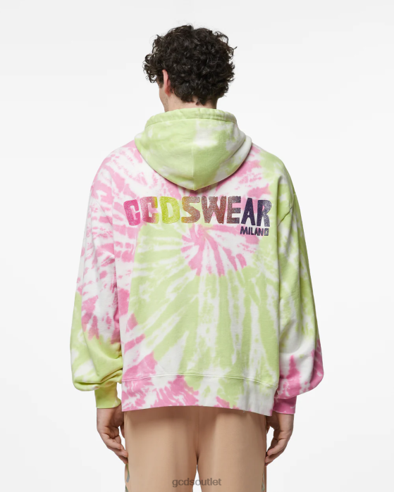 Men GCDS Tie Dye Oversized Hoodie Multicolor 0FVX63