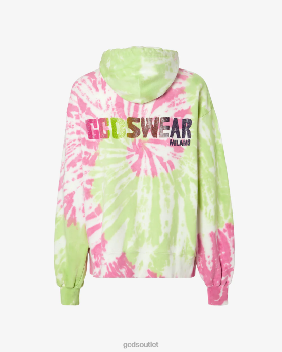 Men GCDS Tie Dye Oversized Hoodie Multicolor 0FVX63