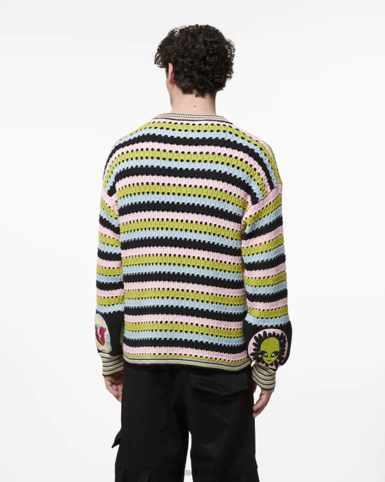 Men GCDS Crochet Sweater Multicolor 0FVX30