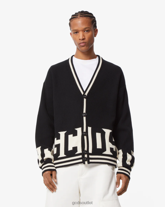 Men GCDS Low Band Cardigan Black 0FVX25