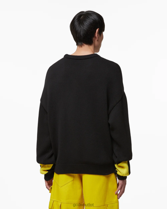 Men GCDS Spongebob Low Band Logo Sweater Black 0FVX39