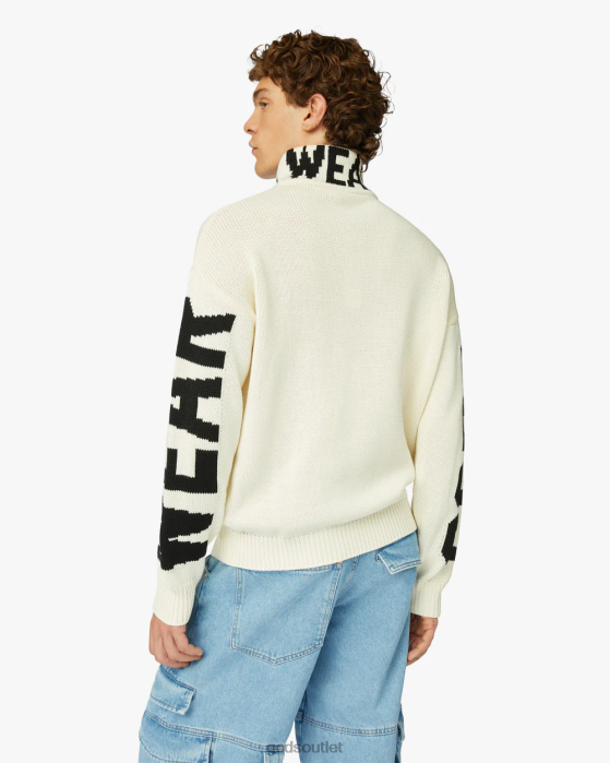 Men GCDS logo turtleneck Off White 0FVX41