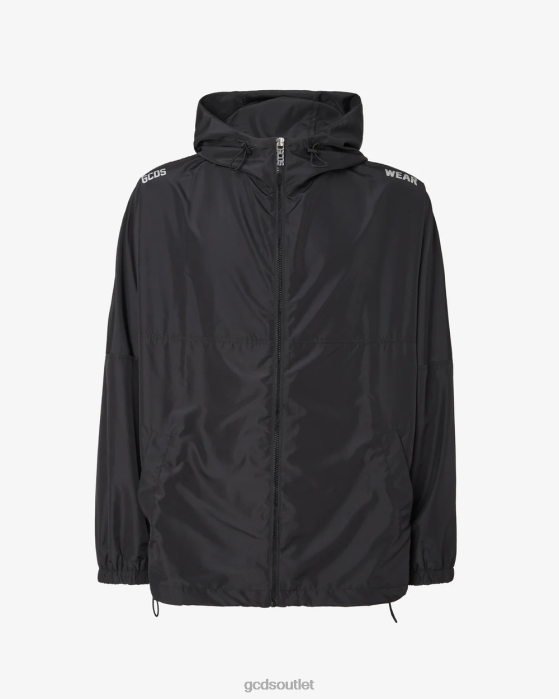 Men GCDS Bliss Print Anorak Black 0FVX8