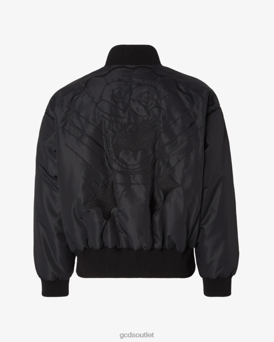 Men GCDS Spongebob embroidered cropped bomber Black 0FVX7