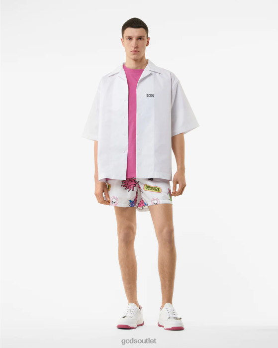 Men GCDS All-Over Surfing Wirdo Swim Shorts Multicolor 0FVX154