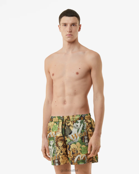 Men GCDS Hentai Swim Shorts Multicolor 0FVX155