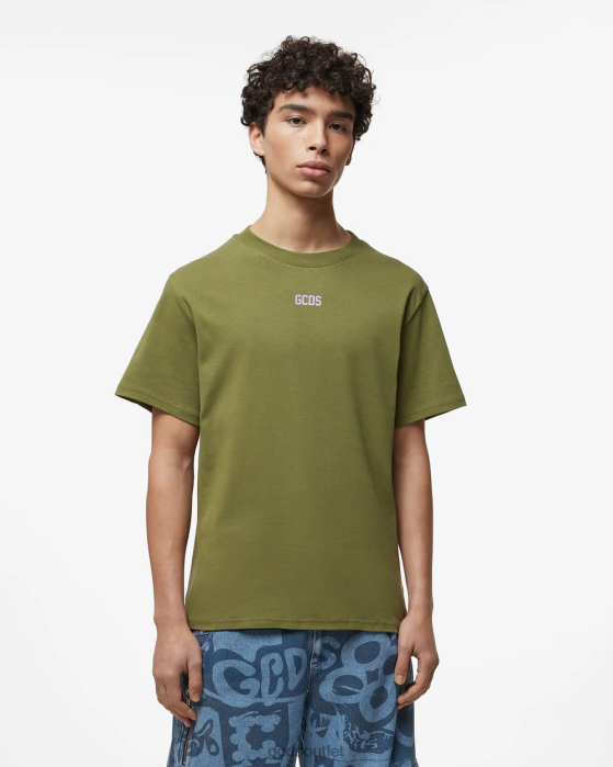 Men GCDS Eco Logo Regular T-Shirt Military Green 0FVX107