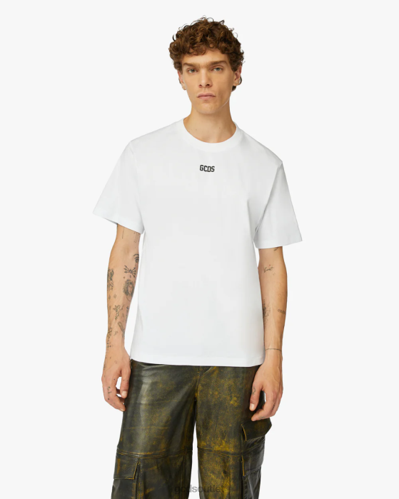 Men GCDS Eco Logo Regular T-Shirt White 0FVX105