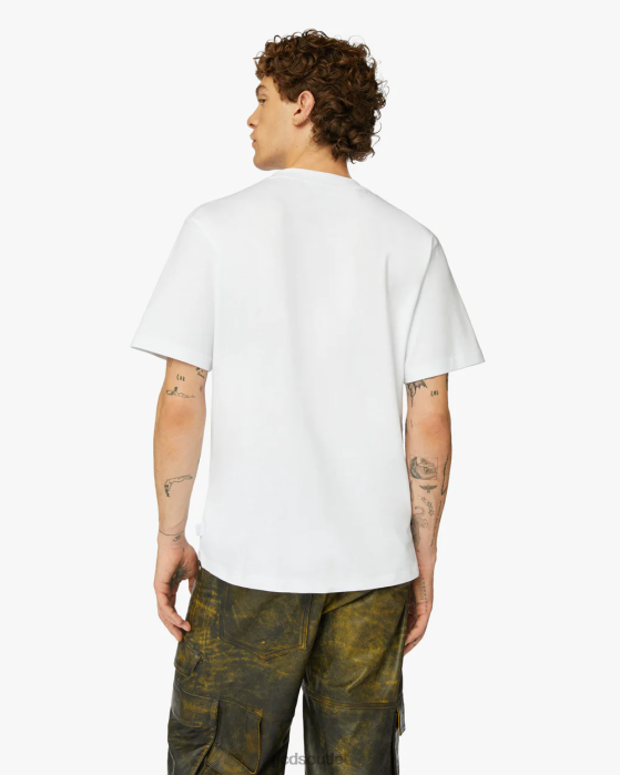 Men GCDS Eco Logo Regular T-Shirt White 0FVX105
