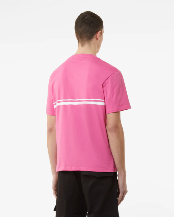 Men GCDS Low Logo Band Regular T-Shirt Fuchsia 0FVX93