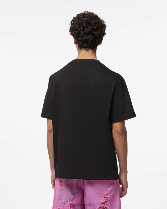 Men GCDS Wirdo Loose T-Shirt Black 0FVX96