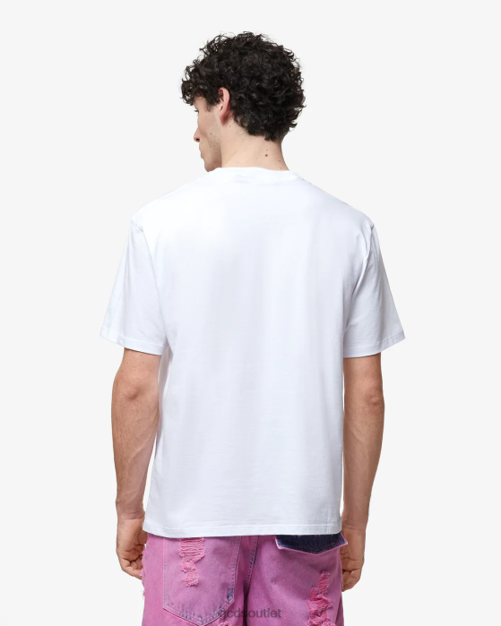 Men GCDS Wirdo Loose T-Shirt White 0FVX95