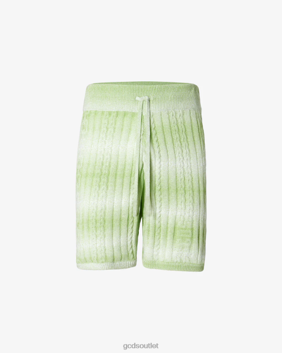 Men GCDS Braids Degrade Shorts Lime 0FVX113