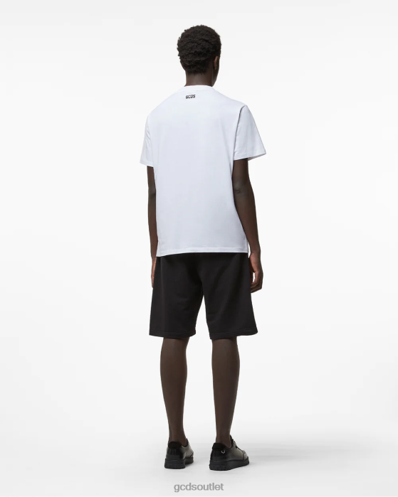 Men GCDS Waved Logo Oversized Bermuda Black 0FVX138