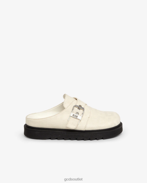 Men GCDS Jacquard Monogram Mules Off White 0FVX175