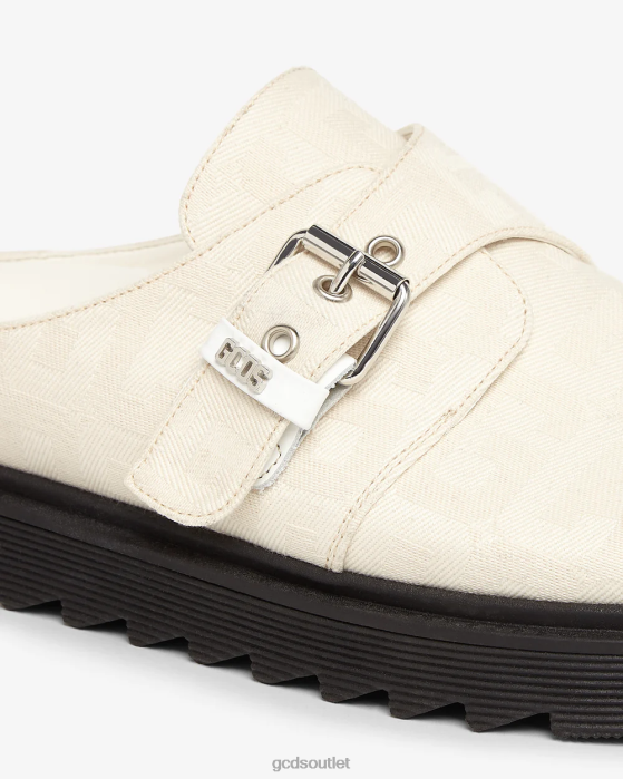 Men GCDS Jacquard Monogram Mules Off White 0FVX175