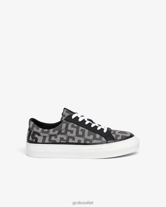 Men GCDS Jacquard Monogram Sneakers Black 0FVX162
