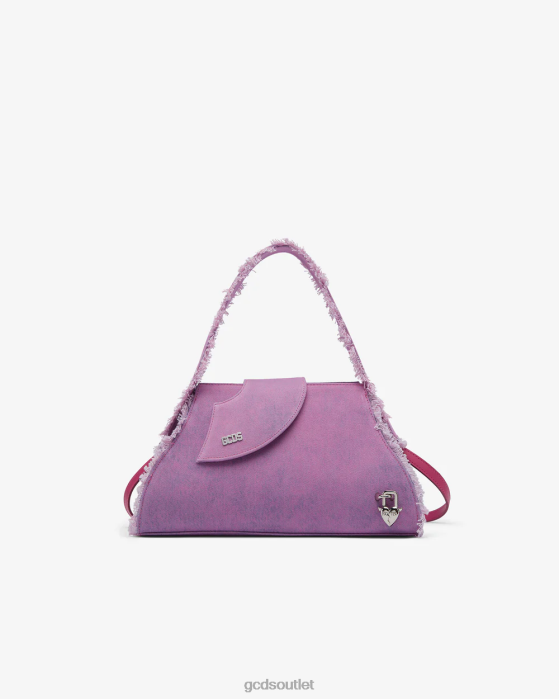 Women GCDS Comma Denim Medium Bag Pink 0FVX518
