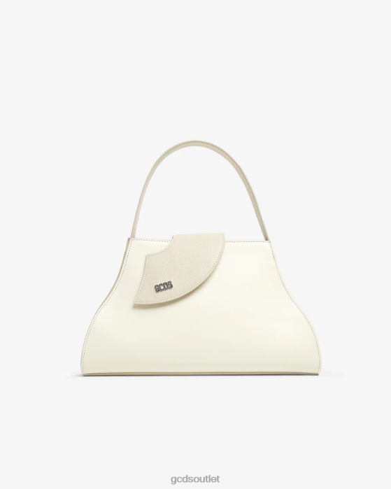 Women GCDS Comma Medium Handbag Off White 0FVX522