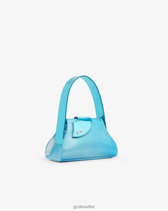 Women GCDS Comma Transpallic Small Bag Light Blue 0FVX530