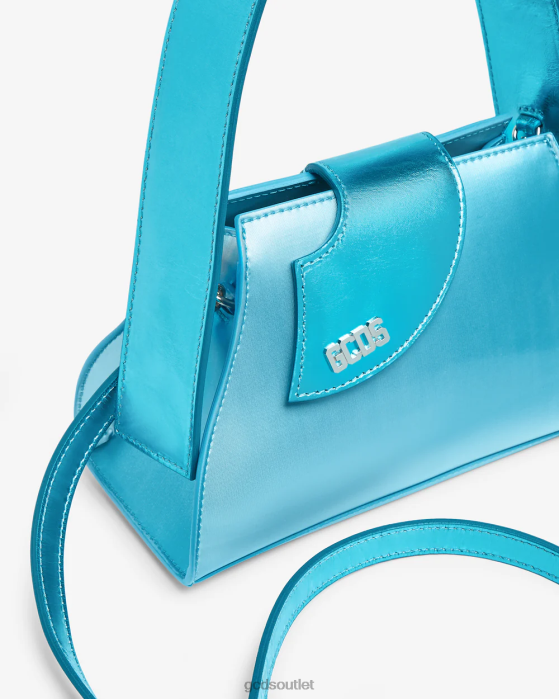 Women GCDS Comma Transpallic Small Bag Light Blue 0FVX530
