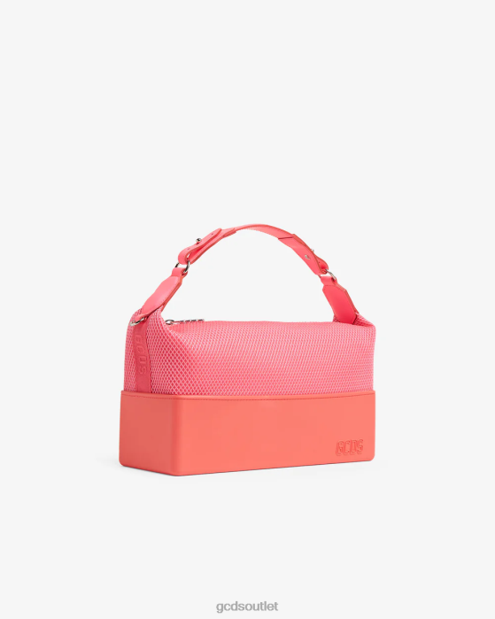 Women GCDS Matilda Mesh Medium Bag Pink fluo 0FVX537