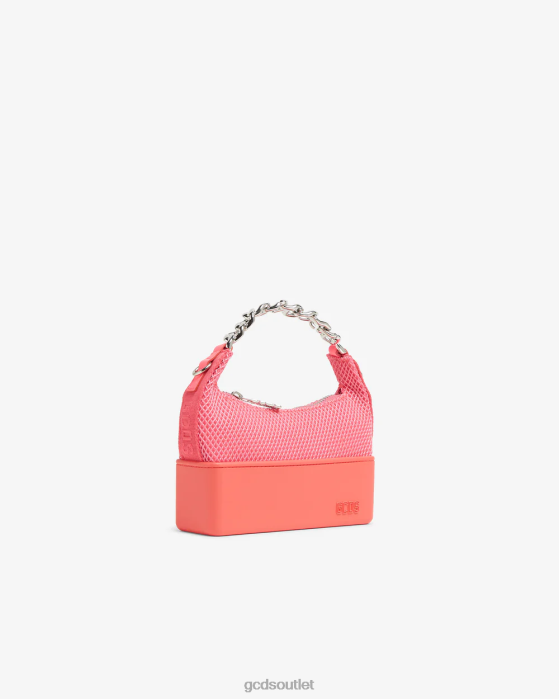 Women GCDS Matilda Mesh Small Bag Pink fluo 0FVX536