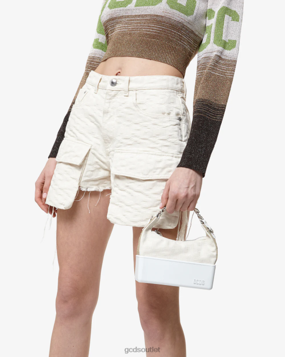 Women GCDS Matilda Monogram Small Bag Off White 0FVX535