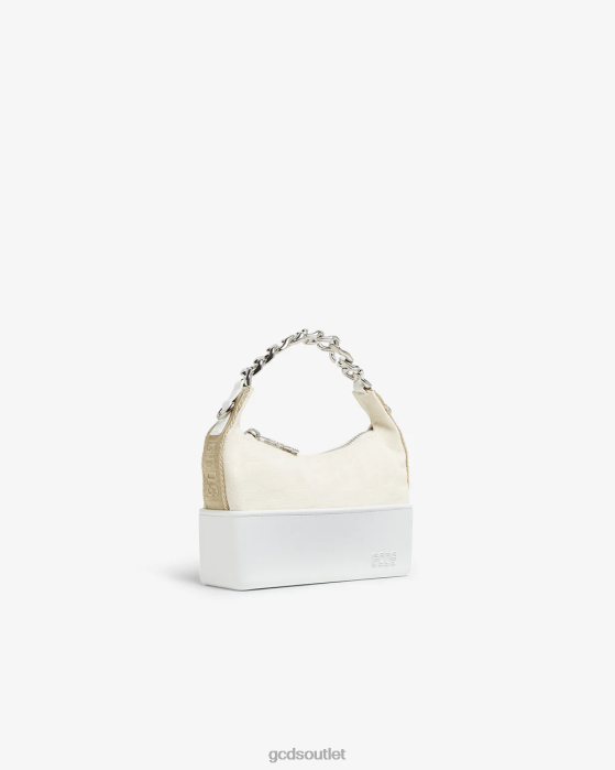 Women GCDS Matilda Monogram Small Bag Off White 0FVX535