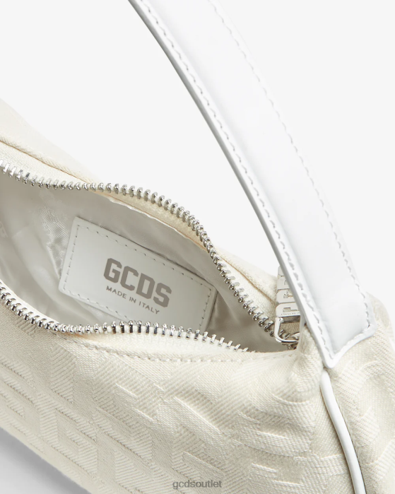 Women GCDS Monogram Hobo Bag Off White 0FVX534