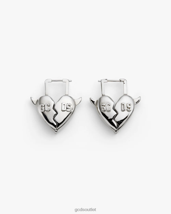 Women GCDS Heartbreaker earrings Silver 0FVX548