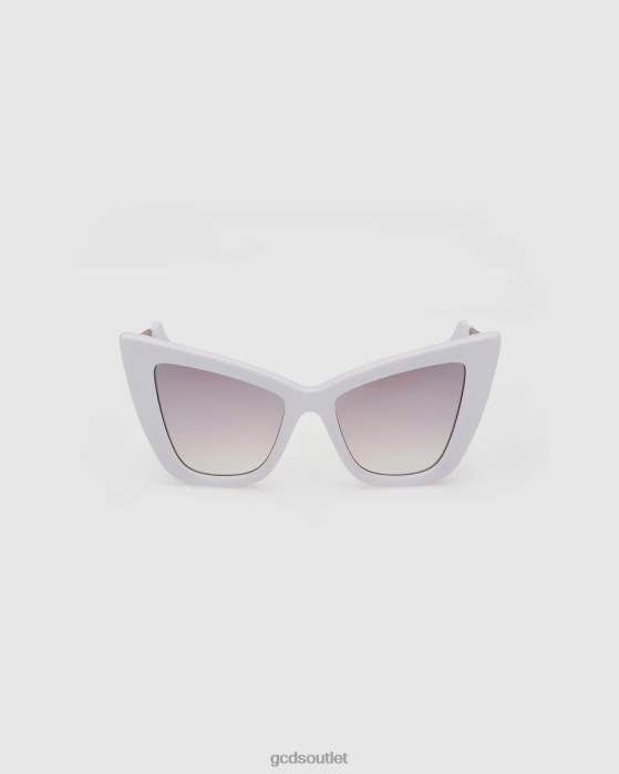 Women GCDS GD0026 Cat-eye sunglasses White 0FVX555
