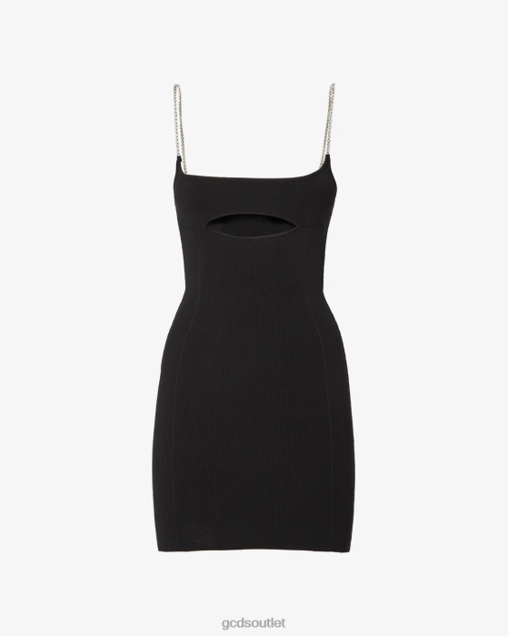 Women GCDS Bling Mini Dress Black 0FVX401