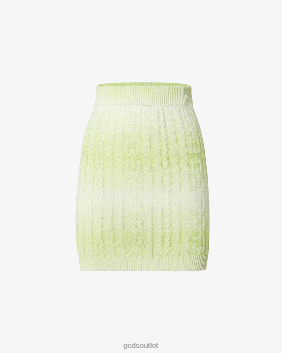 Women GCDS Braids Mini Skirt Lime 0FVX425