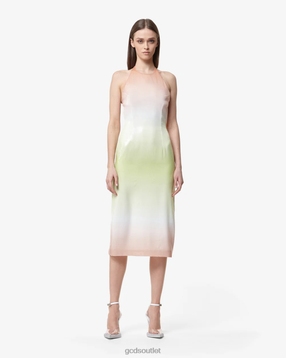 Women GCDS Degrade Sequins Long Dress Multicolor 0FVX418
