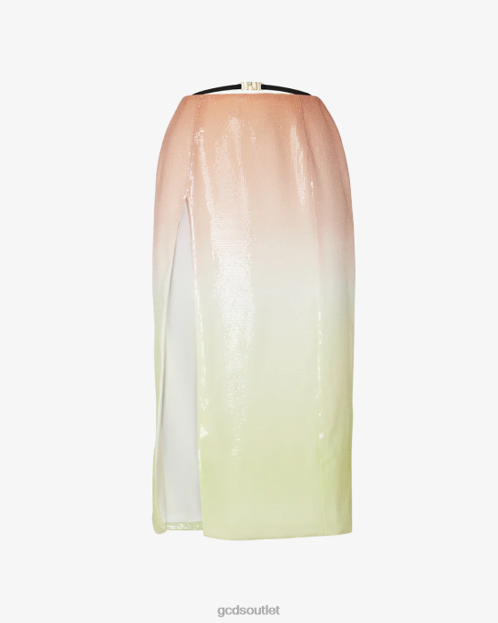 Women GCDS Degrade Sequins Long Skirt Multicolor 0FVX419