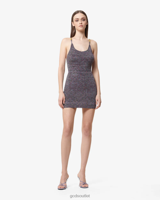 Women GCDS Lurex Melange Tank Mini Dress Multicolor 0FVX421