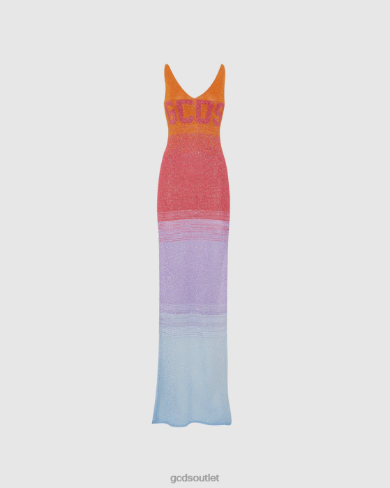 Women GCDS Lurex degrade long dress Multicolor 0FVX562