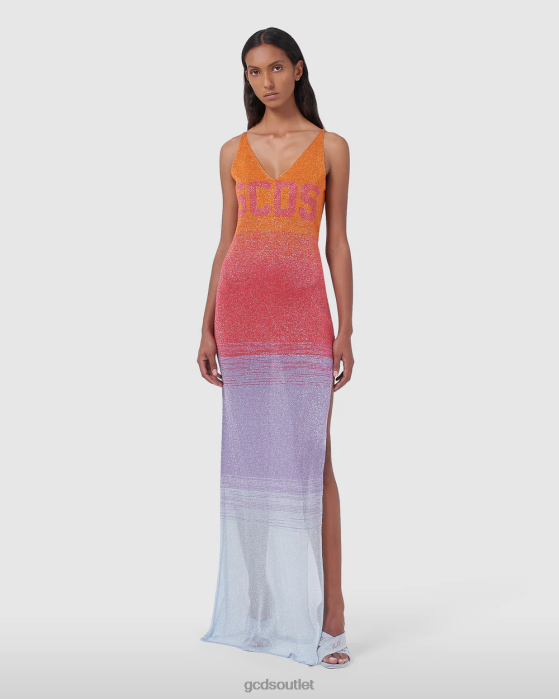 Women GCDS Lurex degrade long dress Multicolor 0FVX562
