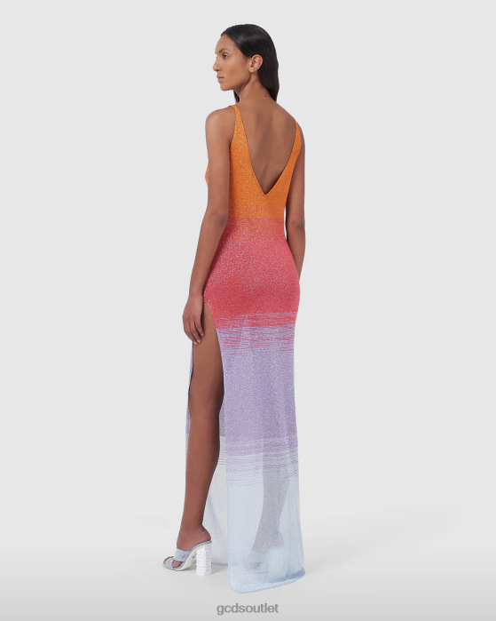 Women GCDS Lurex degrade long dress Multicolor 0FVX562