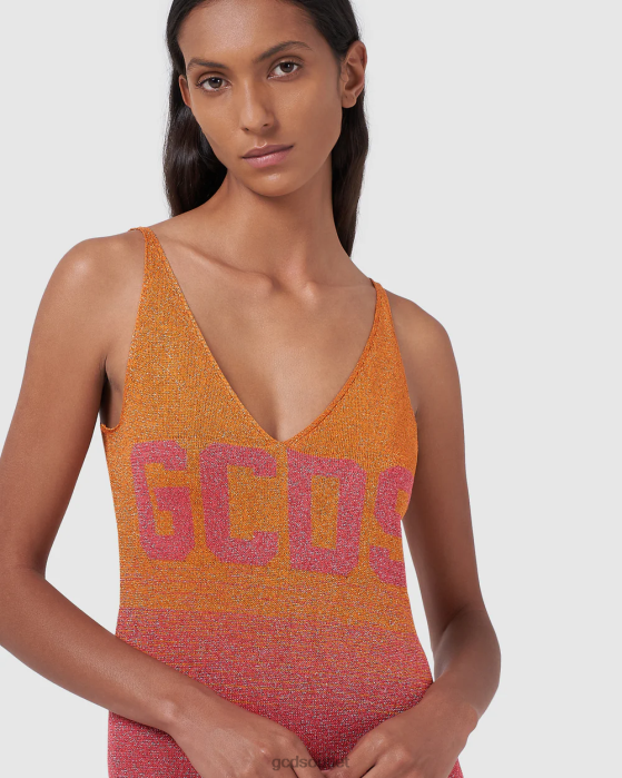 Women GCDS Lurex degrade long dress Multicolor 0FVX562
