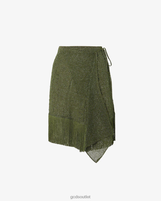 Women GCDS Monogram Macrame Skirt Multicolor 0FVX411