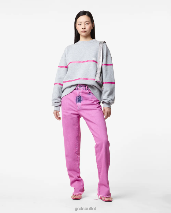 Women GCDS Low Band Logo Sweater Grey 0FVX347