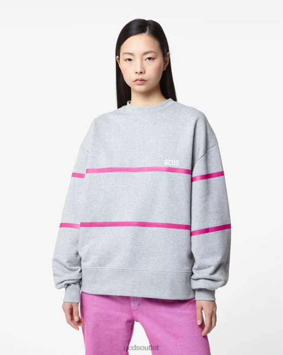 Women GCDS Low Band Logo Sweater Grey 0FVX347